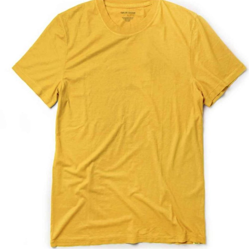 Taylor Stitch - Cotton Hemp Tee in Gold - L - 42